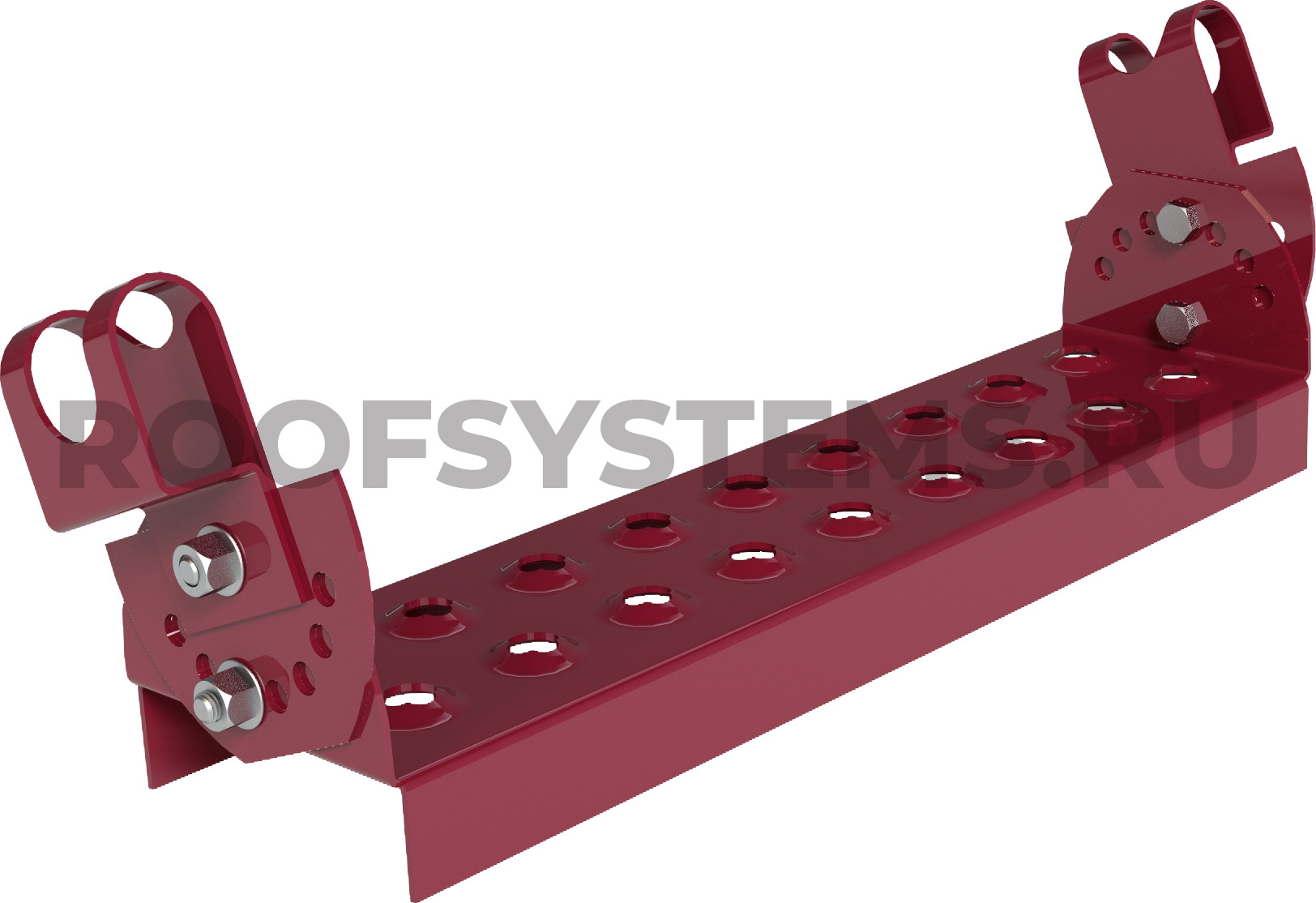 Противоскользящая ступень лестницы PRESTIGE ZN с крепежом